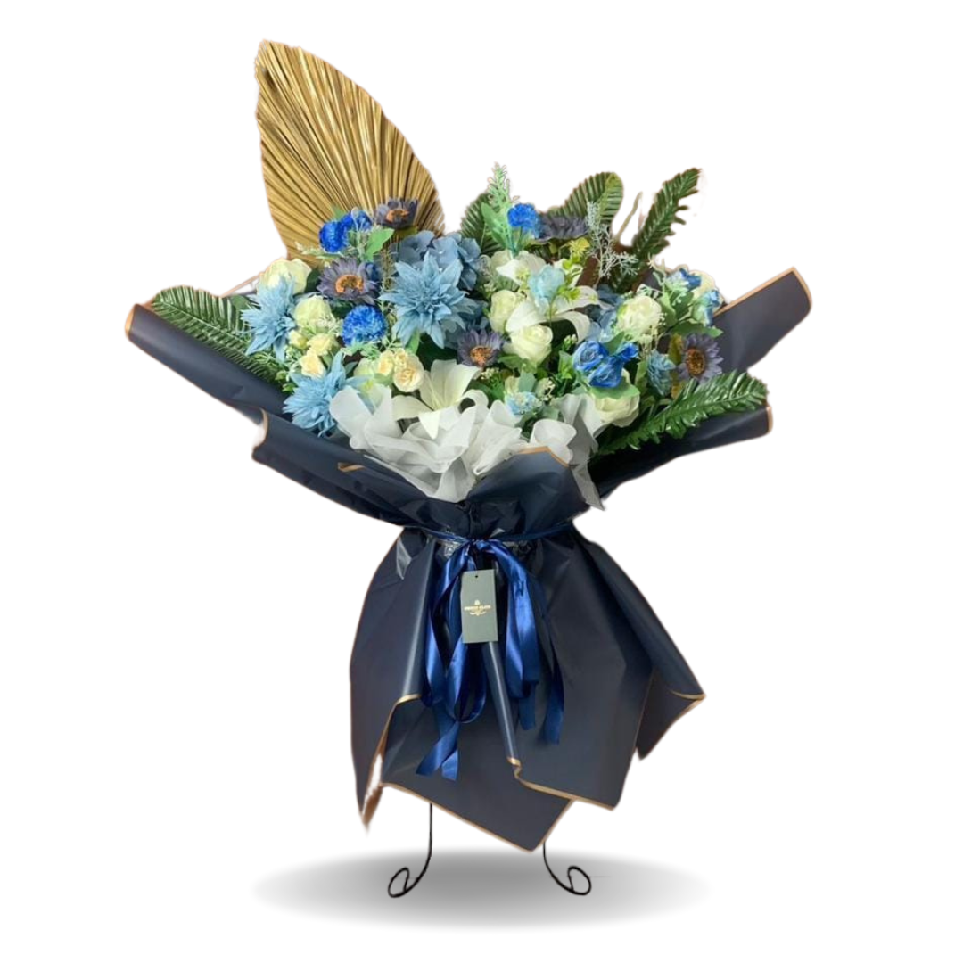 Standing flower Nalea Florist SERAVINE 03 dengan rangkaian bunga segar untuk berbagai ucapan