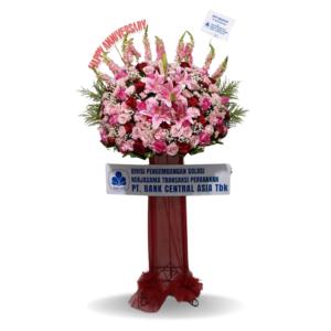 Standing flower Nalea Florist MAROVIA 07 dengan rangkaian bunga segar untuk berbagai ucapan