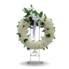 Krans standing flower duka cita Nalea Florist KRANSFLO 11 dengan rangkaian bunga segar