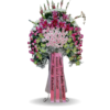 Standing flower Nalea Florist LORAVENA 13 dengan rangkaian bunga segar untuk berbagai ucapan