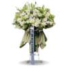 Standing flower Nalea Florist ROSAVELLE 19 dengan rangkaian bunga segar untuk berbagai ucapan