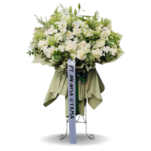 Standing flower Nalea Florist ROSAVELLE 19 dengan rangkaian bunga segar untuk berbagai ucapan