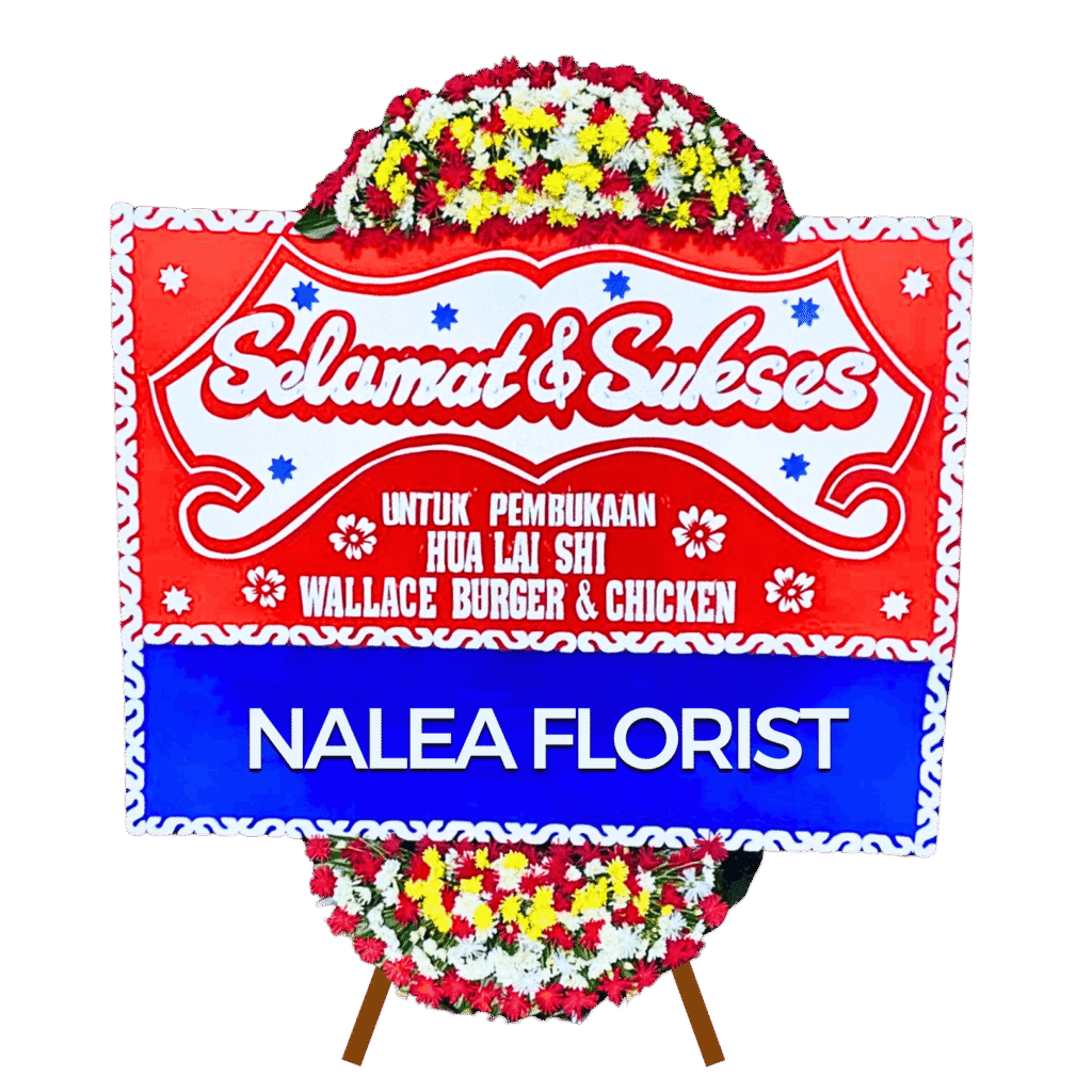 Karangan bunga papan selamat sukses FELICIA 06 dengan rangkaian bunga segar