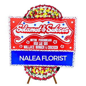 Karangan bunga papan selamat sukses FELICIA 06 dengan rangkaian bunga segar