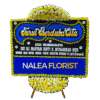Karangan bunga papan duka cita Nalea Florist PRICILLA 16 dengan rangkaian bunga segar