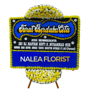 Karangan bunga papan duka cita Nalea Florist PRICILLA 16 dengan rangkaian bunga segar