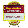 Karangan bunga papan selamat sukses Nalea Florist ALUNA 01 dengan rangkaian bunga segar