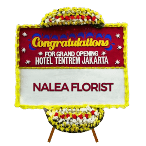 Karangan bunga papan selamat sukses Nalea Florist ALUNA 01 dengan rangkaian bunga segar