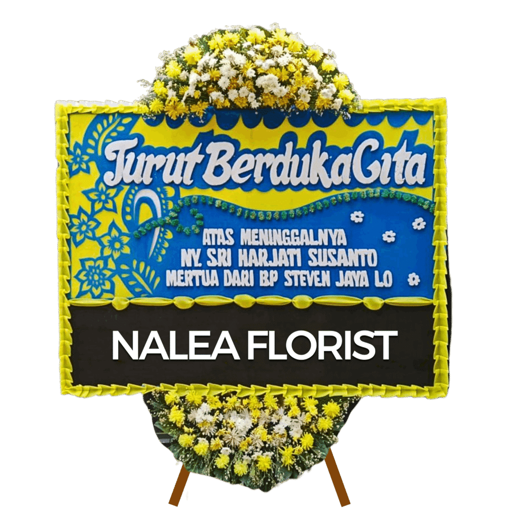 Karangan bunga papan duka cita Nalea Florist SAVANNA 19 dengan rangkaian bunga segar