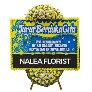 Karangan bunga papan duka cita Nalea Florist SAVANNA 19 dengan rangkaian bunga segar
