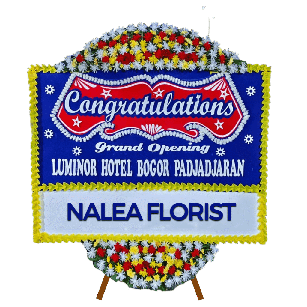 Karangan bunga papan selamat sukses Nalea Florist ALUNA 01 dengan rangkaian bunga segar