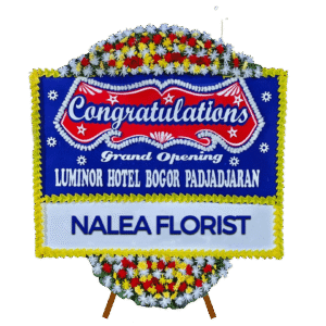 Karangan bunga papan selamat sukses Nalea Florist ALUNA 01 dengan rangkaian bunga segar