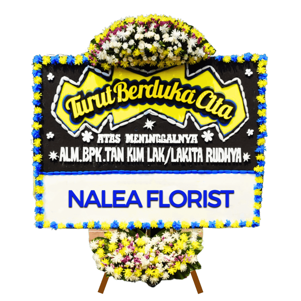 Karangan bunga papan duka cita Nalea Florist VANESSA 22 dengan rangkaian bunga segar