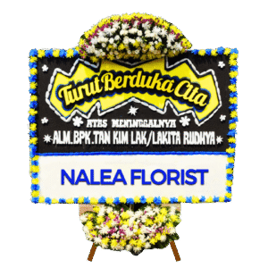 Karangan bunga papan duka cita Nalea Florist VANESSA 22 dengan rangkaian bunga segar