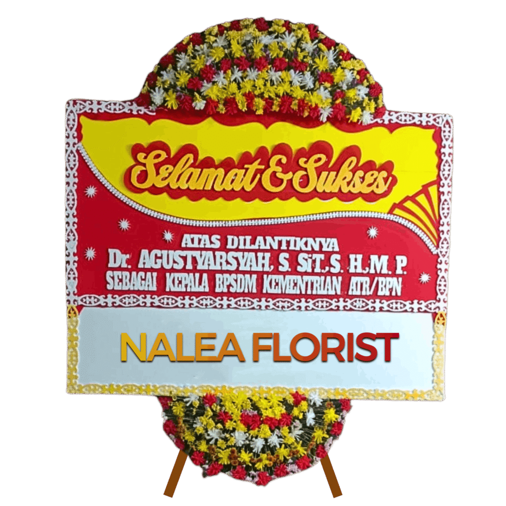 Karangan bunga papan selamat sukses Nalea Florist CAMILLA 27 dengan rangkaian bunga segar