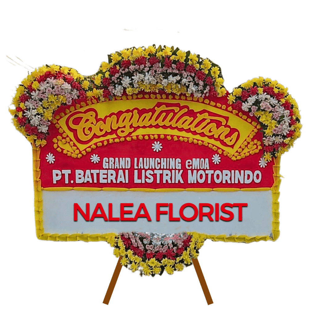Karangan bunga papan congratulations Nalea Florist BIANCA 02 dengan rangkaian bunga segar