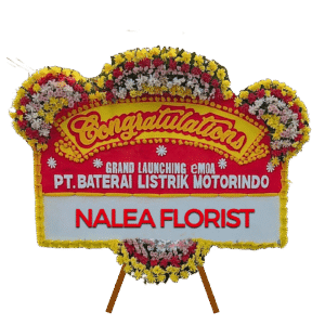 Karangan bunga papan congratulations Nalea Florist BIANCA 02 dengan rangkaian bunga segar