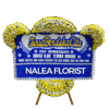 Karangan bunga papan duka cita Nalea Florist DAHLIA 04 dengan rangkaian bunga segar