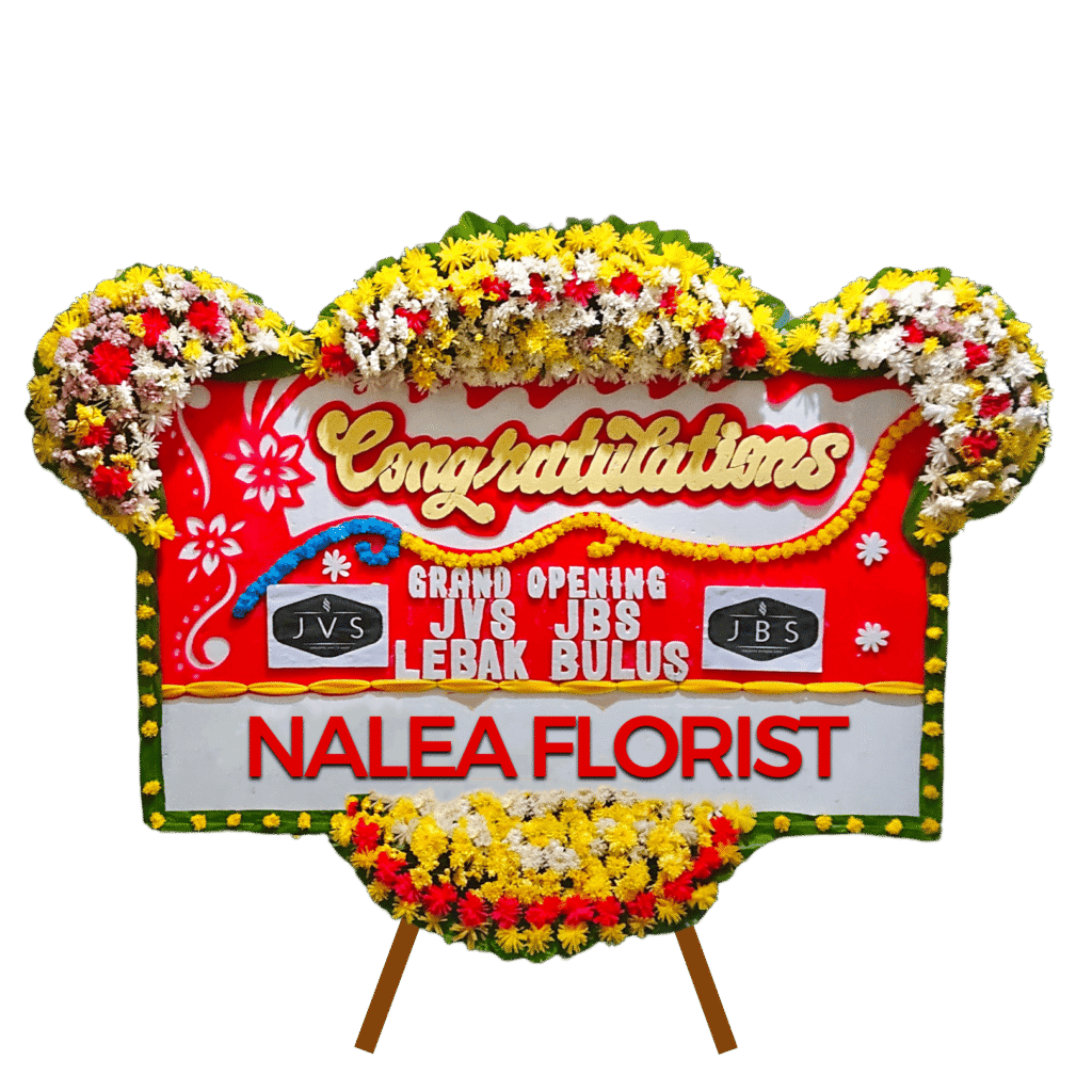 Karangan bunga papan selamat sukses Nalea Florist GABRIELLA 07 dengan rangkaian bunga segar