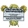 Karangan bunga papan duka cita Nalea Florist JOVANA 10 dengan rangkaian bunga segar