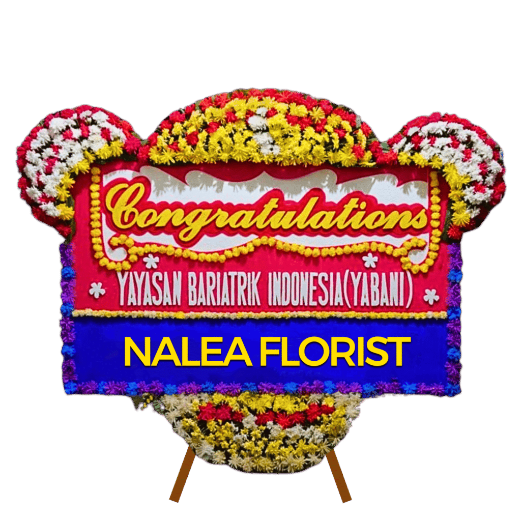 Karangan bunga papan selamat sukses Nalea Florist OLIVIA 15 dengan rangkaian bunga segar