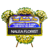 Karangan bunga papan duka cita Nalea Florist TATIANA 20 dengan rangkaian bunga segar
