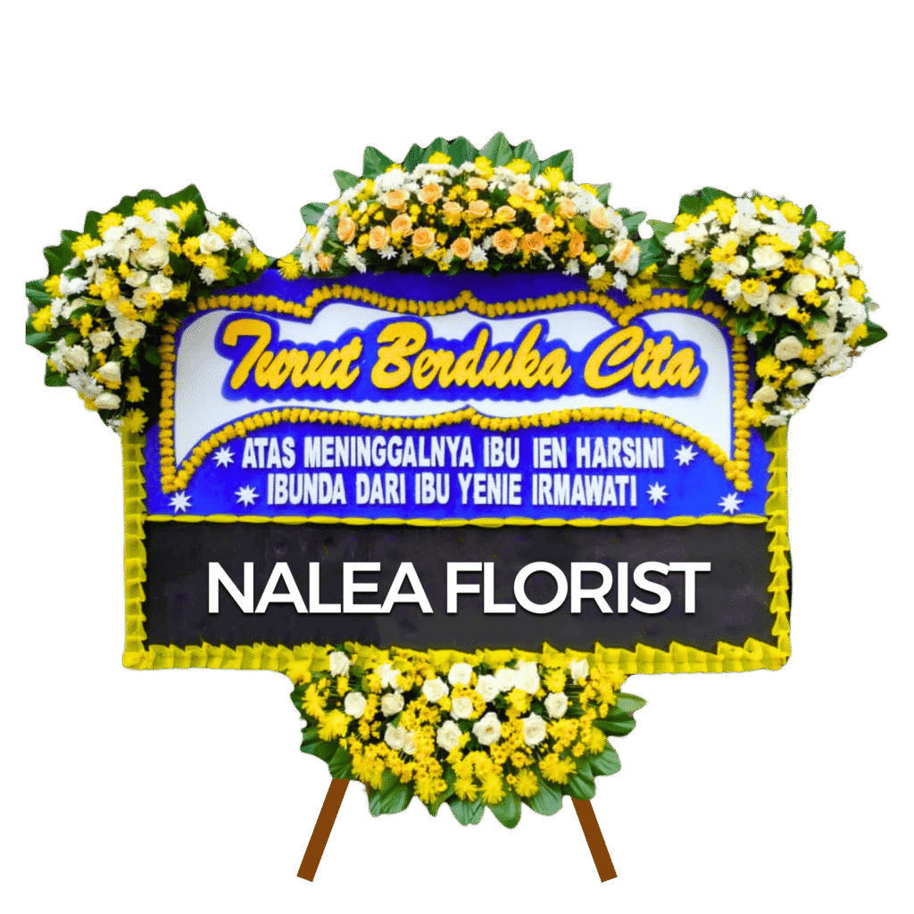Karangan bunga papan duka cita Nalea Florist TATIANA 20 dengan rangkaian bunga segar