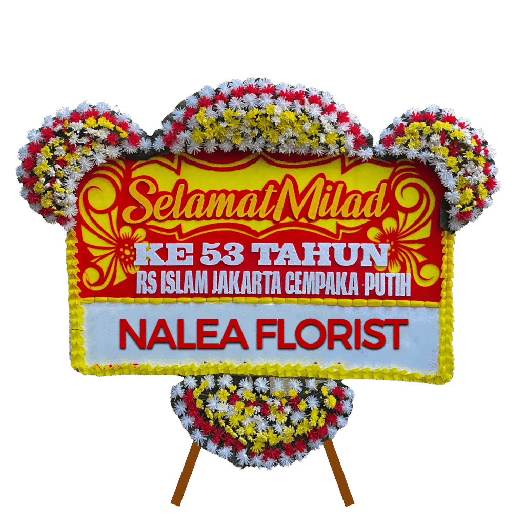 Karangan bunga papan selamat sukses Nalea Florist IRENE 34 dengan rangkaian bunga segar