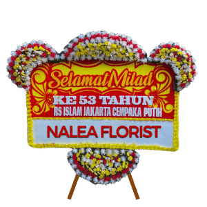 Karangan bunga papan selamat sukses Nalea Florist IRENE 34 dengan rangkaian bunga segar