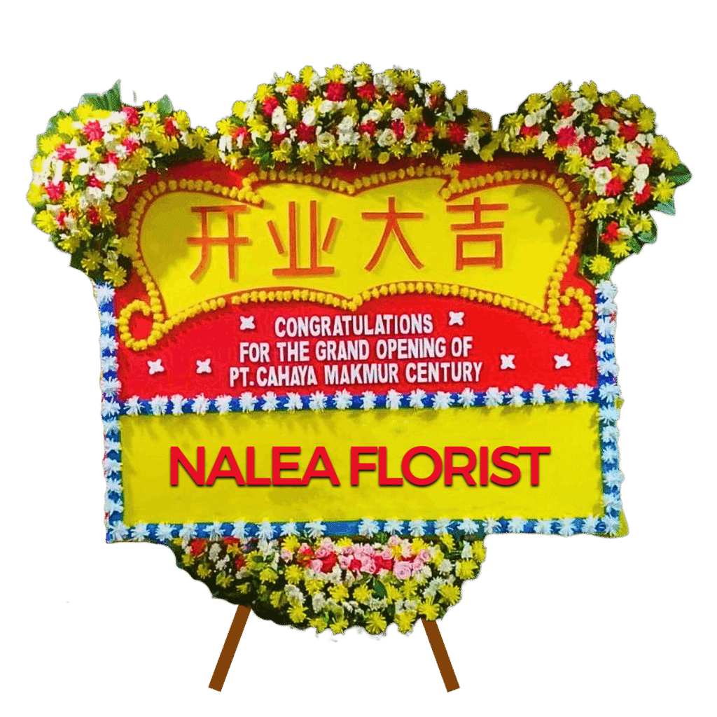 Karangan bunga papan selamat sukses Nalea Florist ADELINE 01 dengan rangkaian bunga segar