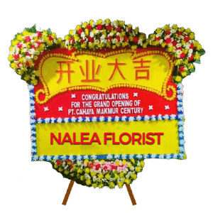 Karangan bunga papan selamat sukses Nalea Florist ADELINE 01 dengan rangkaian bunga segar