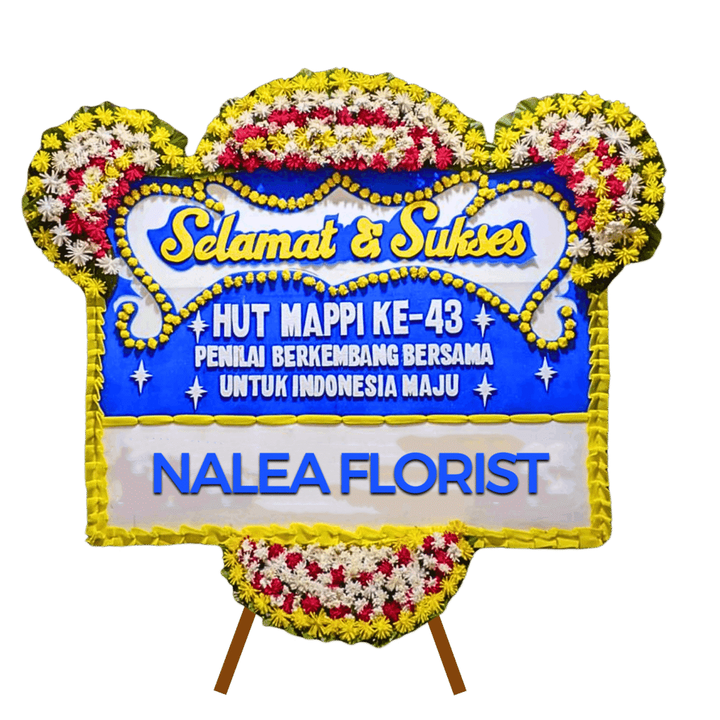 Karangan bunga papan selamat sukses Nalea Florist DAPHNE 04 dengan rangkaian bunga segar
