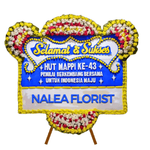Karangan bunga papan selamat sukses Nalea Florist DAPHNE 04 dengan rangkaian bunga segar