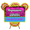 Karangan bunga papan selamat sukses Nalea Florist HARMONIA 08 dengan rangkaian bunga segar