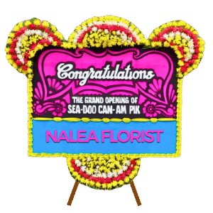 Karangan bunga papan selamat sukses Nalea Florist HARMONIA 08 dengan rangkaian bunga segar
