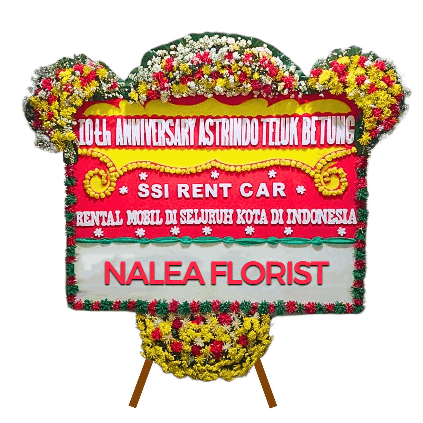 Karangan bunga papan selamat sukses Nalea Florist ILARIA 09 dengan rangkaian bunga segar