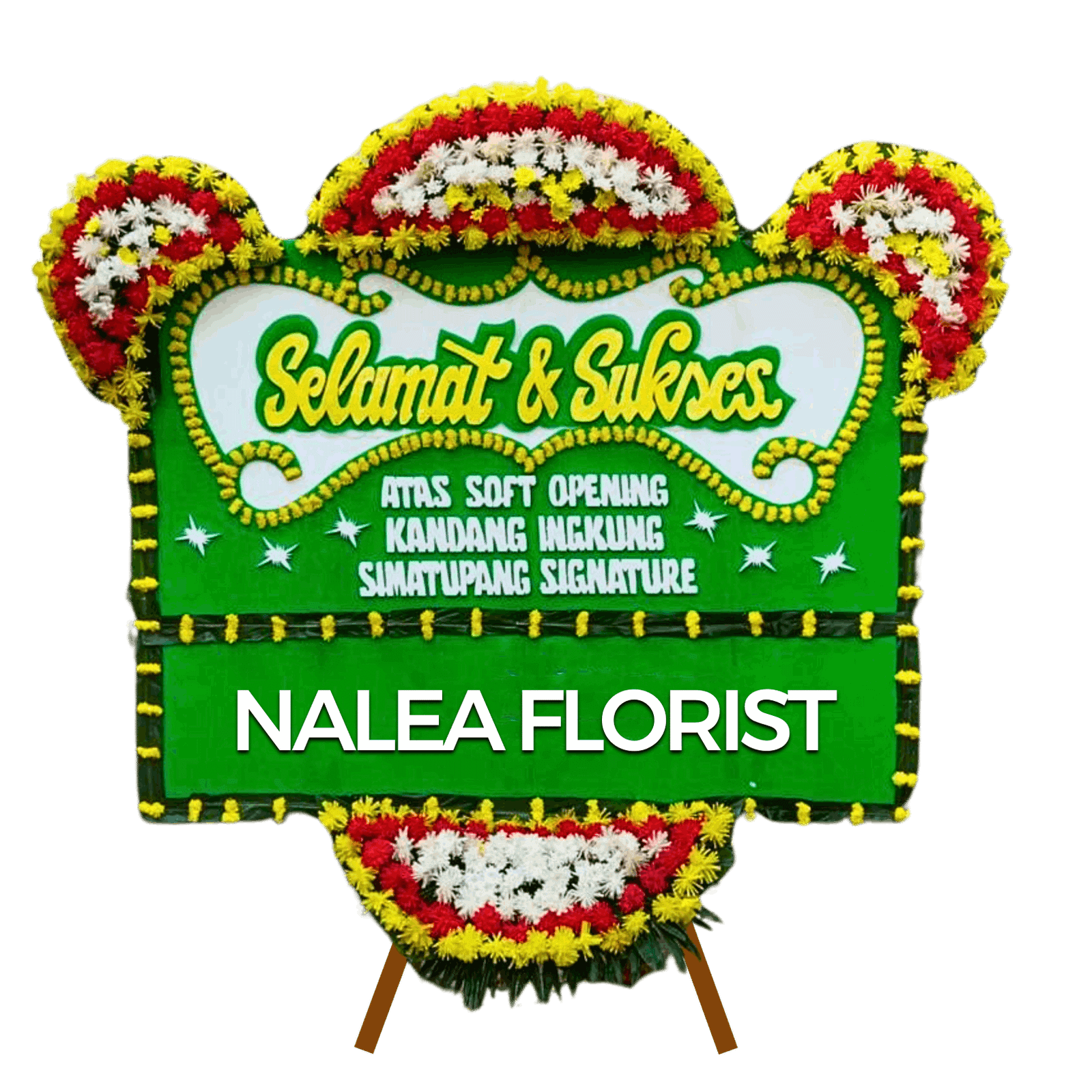 Karangan bunga papan selamat sukses Nalea Florist JOSELINA 10 dengan rangkaian bunga segar