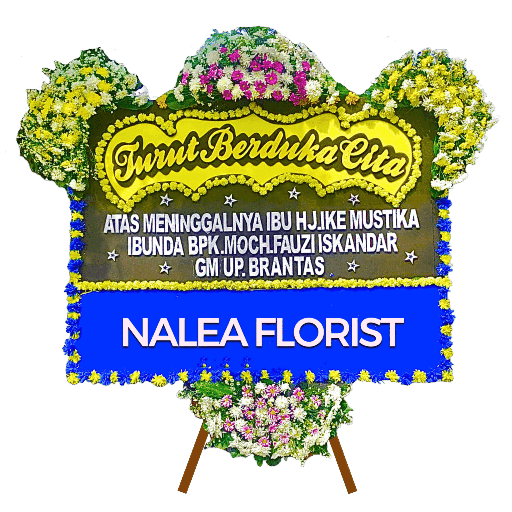 Karangan bunga papan duka cita Nalea Florist KARINA 11 dengan rangkaian bunga segar