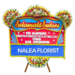 Karangan bunga papan selamat sukses Nalea Florist NORELLA 14 dengan rangkaian bunga segar