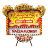 Karangan bunga papan Happy Wedding Nalea Florist PENELOPE 16 dengan rangkaian bunga segar