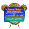 Karangan bunga papan selamat sukses Nalea Florist REBECCA 18 dengan rangkaian bunga segar