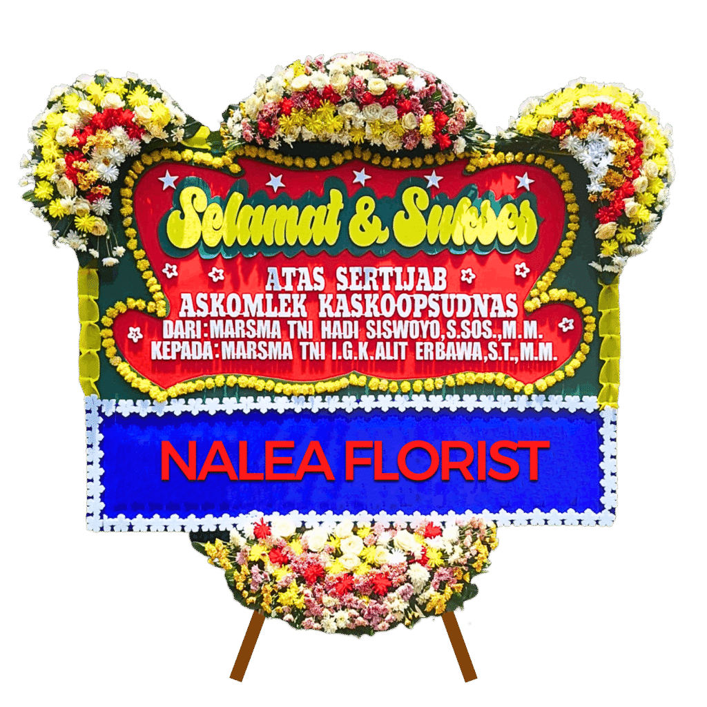 Karangan bunga papan selamat sukses Nalea Florist SABRINA 19 dengan rangkaian bunga segar