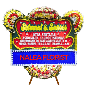 Karangan bunga papan selamat sukses Nalea Florist SABRINA 19 dengan rangkaian bunga segar