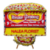 Karangan bunga papan Happy Wedding Nalea Florist OPHELIA 38 dengan rangkaian bunga segar