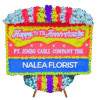 Karangan bunga papan selamat sukses Nalea Florist PATRICIA 39 dengan rangkaian bunga segar