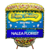 Karangan bunga papan Happy Wedding Nalea Florist DANIELLA 04 dengan rangkaian bunga segar