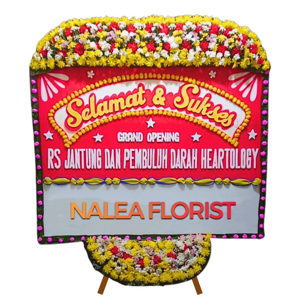 Karangan bunga papan selamat sukses Nalea Florist VALENTINA 08 dengan rangkaian bunga segar