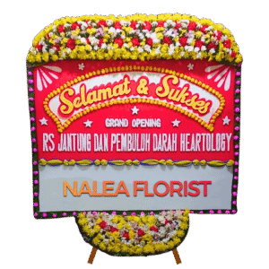 Karangan bunga papan selamat sukses Nalea Florist VALENTINA 08 dengan rangkaian bunga segar