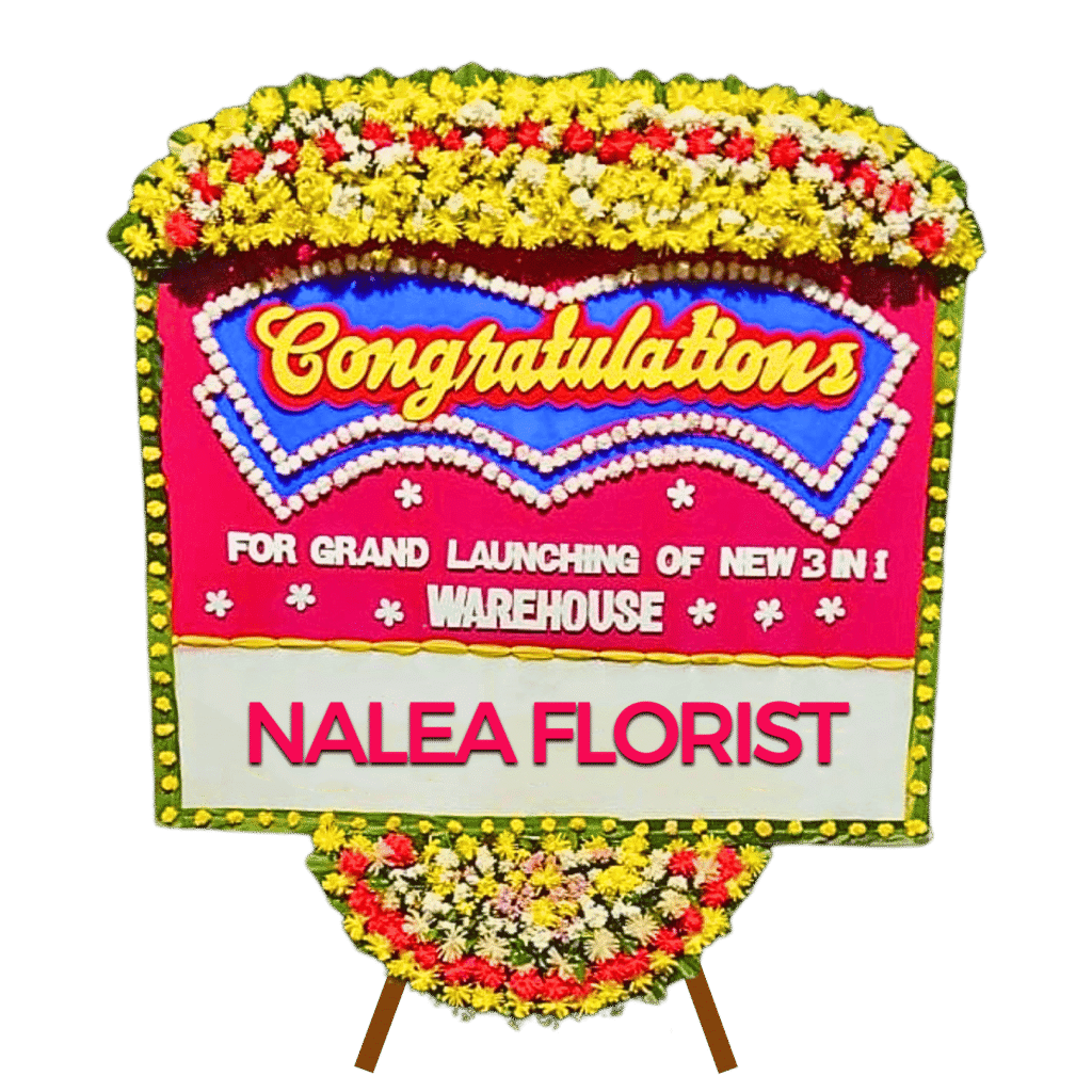 Karangan bunga papan selamat sukses Nalea Florist JESSICA 09 dengan rangkaian bunga segar