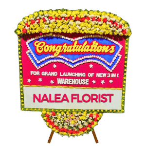 Karangan bunga papan selamat sukses Nalea Florist JESSICA 09 dengan rangkaian bunga segar